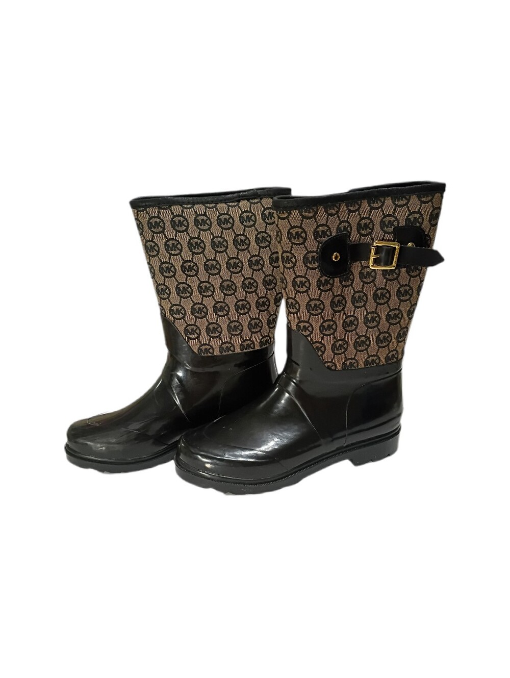 Michael Kors Signature Logo Mid-Calf Rain Boots - Size 8